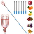 thumbnail image 2 of Fruit Picker Stick with Telescoping Pole Stainless Steel Fruit Picker Durable Basket Fruit Picking Tool Light Weight, 2 of 10