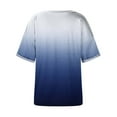 thumbnail image 4 of Tnhcen Women's 2025 Spring Summer Loose Fit V-Neck Gradient T-Shirt - Plus Size Friendly S-5XL Casual Breathable Tops, 4 of 8