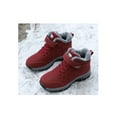 thumbnail image 4 of Gomelly Mens Winter Boot Plush Lined Snow Boots Comfort Warm Booties Cold Weather Ankle Bootie Walking Outdoor Hiking Sneakers Red 4.5, 4 of 9