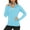 Light Blue, variant on Women's UPF50+ Sun Protection Full Zip Sun Protection Running Hiking Shirt White S