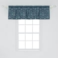 thumbnail image 2 of Ambesonne Jellyfish Window Valance, Marine Themed Monochrome, 54" X 18", Petrol Blue Cadet Blue, 2 of 2