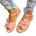 thumbnail image 3 of Sandalias de verano para mujer, zapatos de cuña informales con punta abierta y lazo de moda informal Wmkox8yii shjk1332, 3 of 4