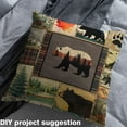 thumbnail image 2 of Homewish Wild Bear Silhouette Fabric by the Yard 1 Yard,Tropical Botanical Mountain Home Decor Fabric by the Yard,Farmhouse Lodge Beige Brown Sewing Fabric For Boys Teens,Luxury Bedroom Decor, 2 of 6