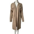 thumbnail image 3 of Women'S Long Cardigan Sweaters Chunky Open Front Oversized Slouchy Knit Fall Trendy Coatigan Jackets Khaki L, 3 of 5