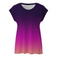 thumbnail image 2 of T Shirts For Women Womens Tops Hat Sleeve Vest V Neck Printed Casual Loose Top T Shirt, 2 of 6