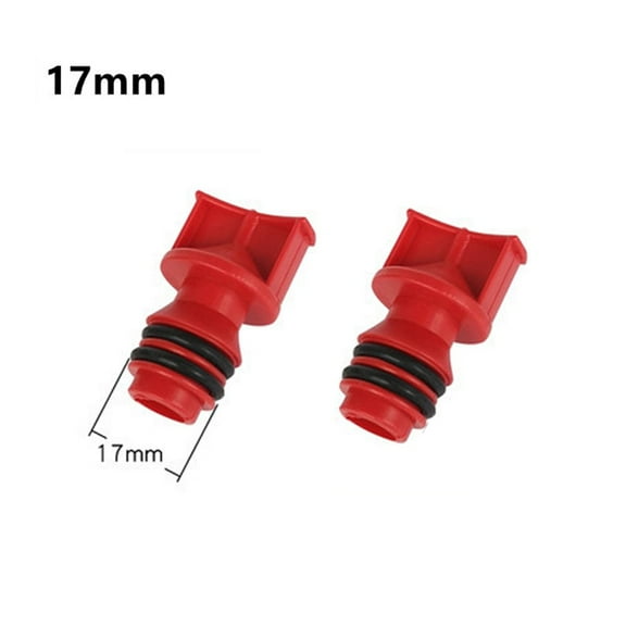 2pcs Red Plastic 17mm Male Thread Dia Air Compressor Oil Plugs Oil Breather Cap