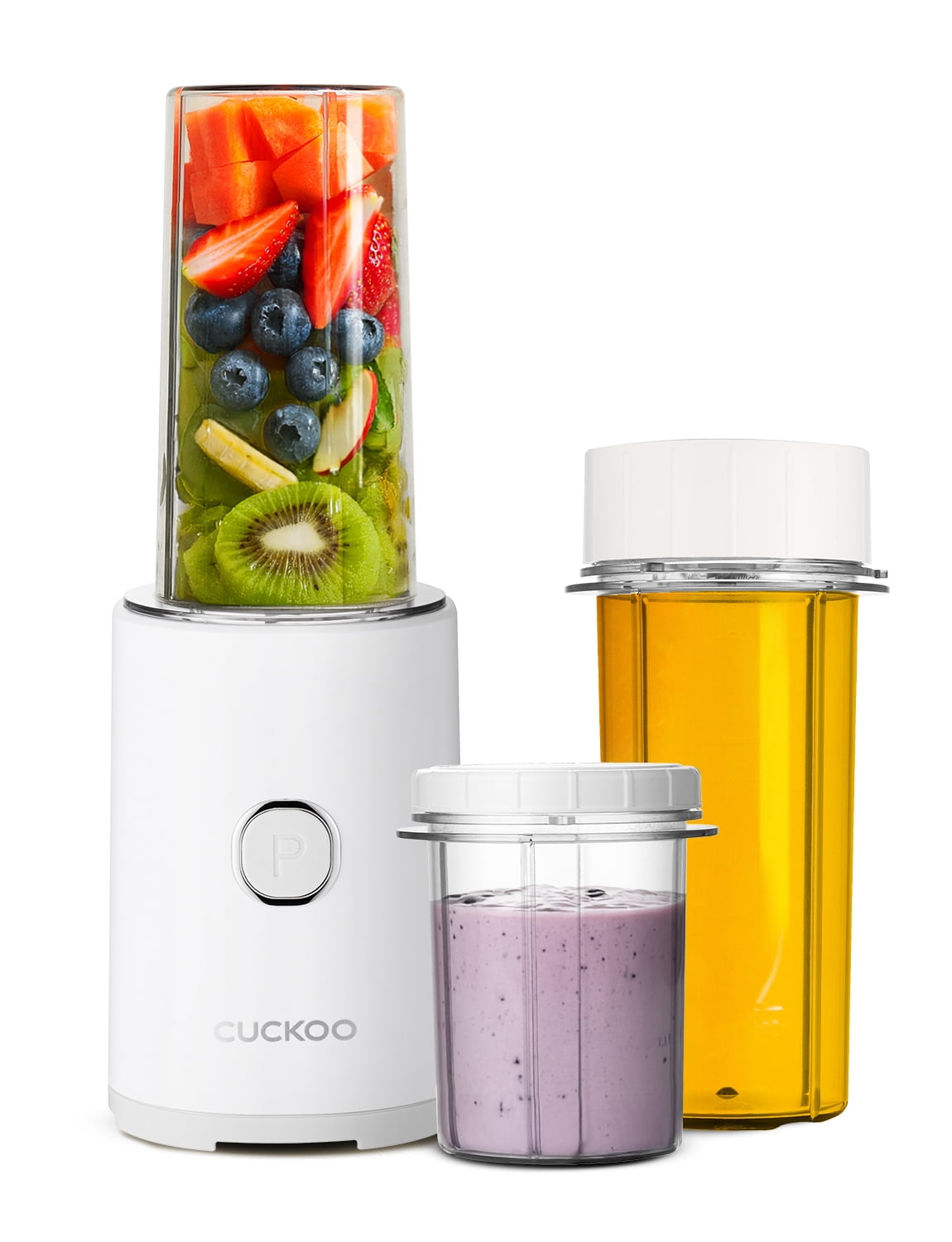 Cuckoo CFM-D60W Personal Blender with 3 Extra Cups, Made in Korea, White