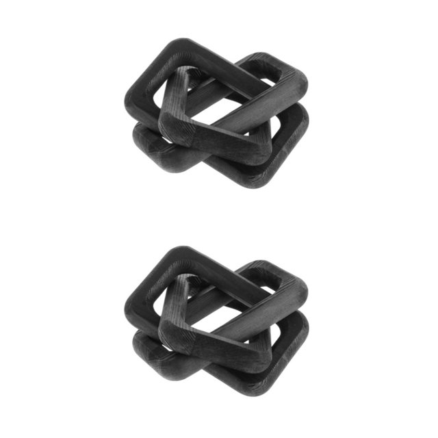 Billuyoard 3 Link Wooden Chain Link Decor Knot Wood Rustic for Farmhouse Bedroom Table Type1 NO1