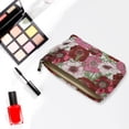 thumbnail image 4 of Bolsas de maquillaje de mano reutilizables de jacquard únicas de 1 pieza para vacaciones en rojo, blanco y rosa de poliéster, 4 of 5