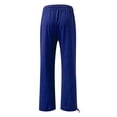 thumbnail image 3 of Women's cotton and linen leggings, high-waisted, casual, loose-fitting, straight-leg with pockets., 3 of 9