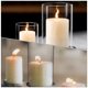 thumbnail image 2 of Cubierta de vela de vidrio Candelabro de vidrio Pantalla de tubo Llama abierta Cilindro de vela de vidrio, 2 of 8