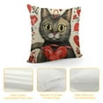 thumbnail image 4 of Nawypu  Valentines Day Pillow Cover Cat Hearts Be Mine Decor Holiday Farmhouse Pillow Case Gifts Decoration for Home Sofa Couch, 4 of 5