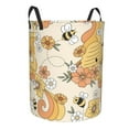 thumbnail image 2 of Gaeub Groovy Floral Dirty Clothes Storage Basket, Toy Storage Bin for Storing Clothing, Diapers, Toys - Medium, 2 of 8