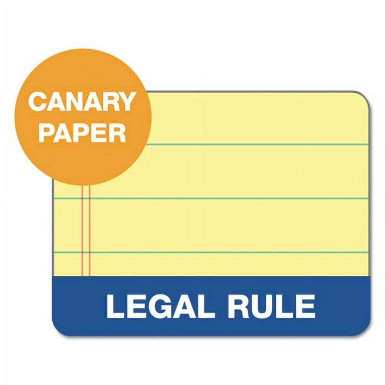 Docket Ruled Perforated Pads, Wide/Legal Rule, 50 Canary-Yellow 8.5 x 11.75 Sheets, 6/Pack Docket Ruled Perforated Pads, Wide/Legal Rule, 50 Canary-Yellow 8.5 x 11.75 Sheets, 6/Pack