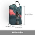 thumbnail image 3 of DouZhe 50L Rectangular Laundry Basket, Moon Planet Space Astronaut Prints Waterproof Foldable Laundry Hamper with Aluminum Handles, 3 of 6
