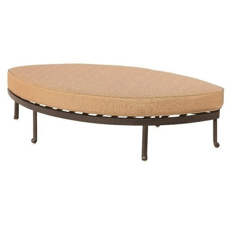 Darlee Santa Anita Leaf Shape Patio Ottoman in Antique Bronze