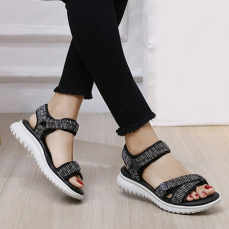 

Aayomet Women Sandals Orthopedic Slides For Women Comfortable Plantar Fasciitis Sandals For Flat Feet Custom Logo Sandals With Black 8