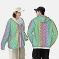 thumbnail image 5 of Picia Rainbow Peacock Feathers Women's Men's UPF 50+ Sun Protection Hoodie Shirt Long Sleeve SPF Fishing Outdoor UV Hiking Lightweight Shirts-3X-Large, 5 of 9