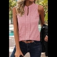 thumbnail image 4 of Top Sin Mangas con Cuello en V de Color Liso para Mujer, Rosa, Talla XL, 4 of 8