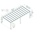 thumbnail image 3 of Palram - Canopia Stockholm 11' x 27' Polycarbonate/Aluminum Patio Cover - Gray/Clear, 3 of 13