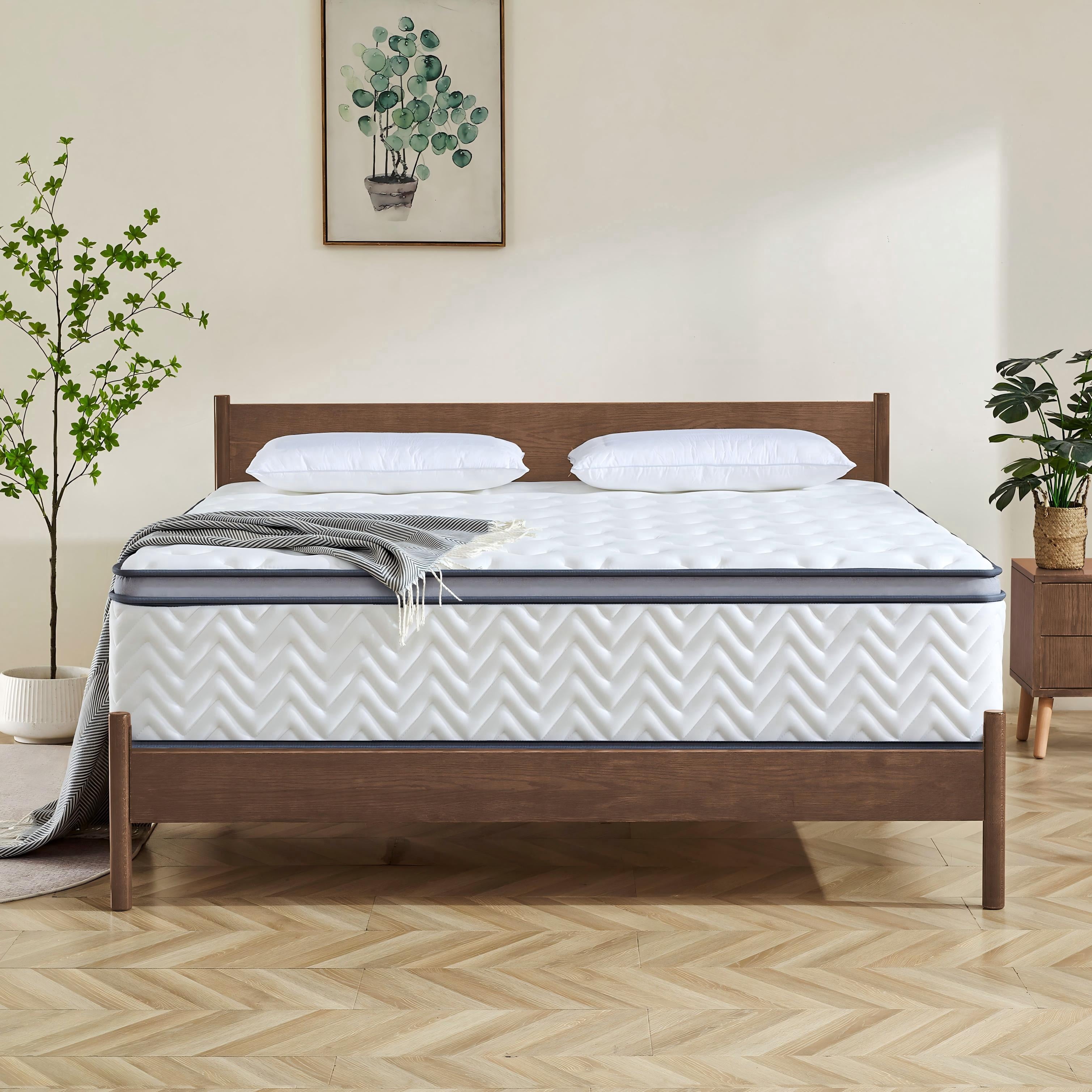 RODREAMY 12 inch Queen Mattress, Hybrid Mattress in a Box, Medium Firm, Pressure Relief & Motion Isolation, Breathable & CertiPUR-US