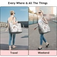 thumbnail image 5 of Bull Terriers and Hearts Travel Tote Bags for Women Carry On,Large Weekender Bags for Women Travel,Multi Functional Duffle Bag for Work,Shopping,Sports, 5 of 5