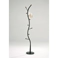thumbnail image 1 of 1 X Black Metal Walnut Wood Hall Tree coat Hat Rack, 1 of 1
