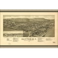 thumbnail image 1 of 24"x36" Gallery Poster, Panoramic map of Dayton washington state 1884, 1 of 1