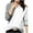 White2, variant on Women's Basic Colorblock Tops Round Neck Long Sleeves Casual Loose Blouse Comfy Pullover Fall Shirts