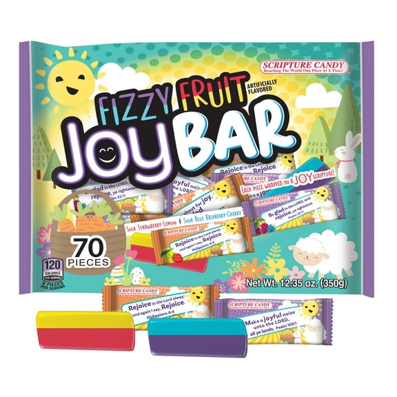 Scripture Candy, Easter Fruit Joy Bars, 70 Count