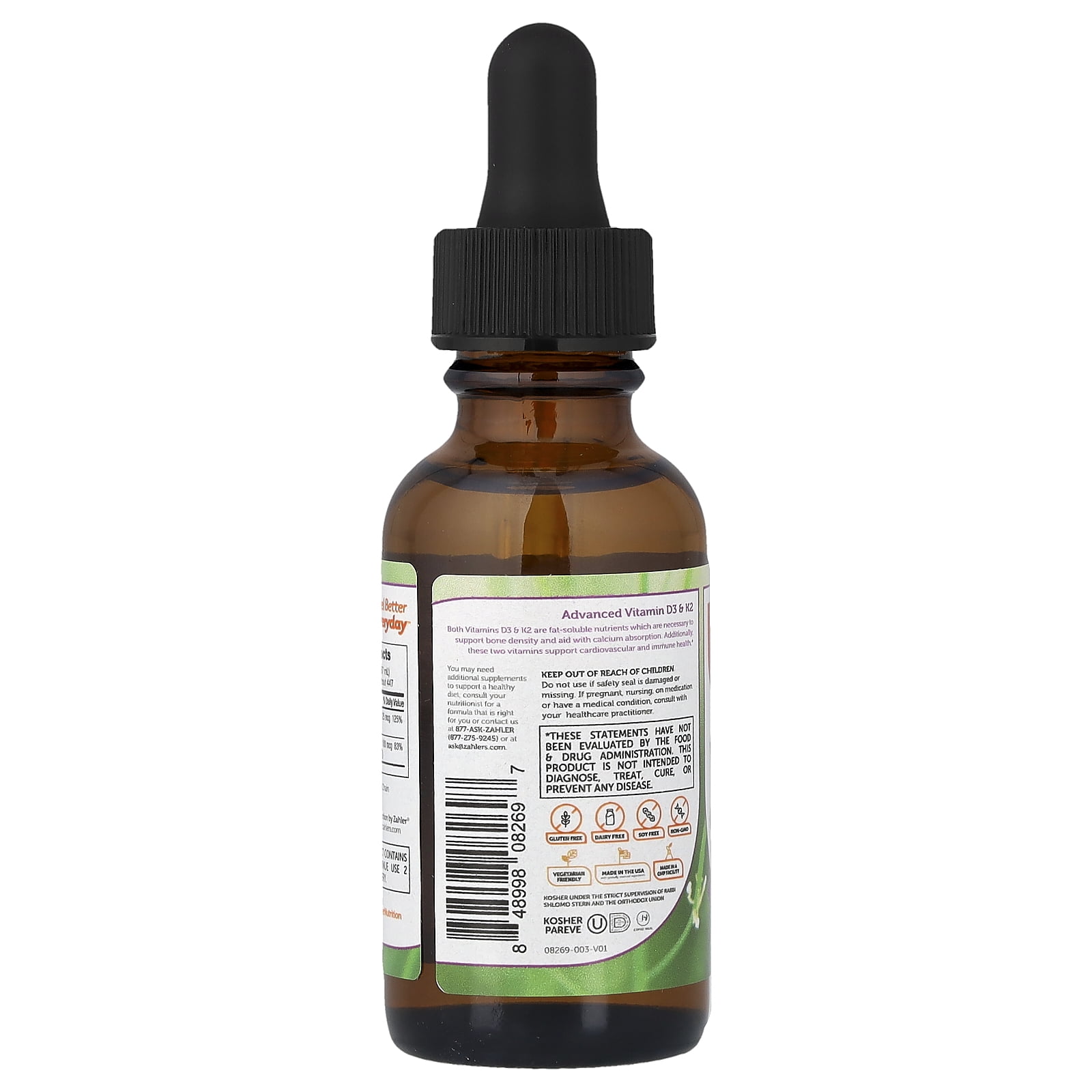 Zahler Vitamin D3 & K2, 1 fl oz (30 ml)