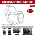 thumbnail image 6 of BrioTek Set of 4 High Stretch Recliner Cover 1 Seat Soft Sofa Slipcover Printed Reclining Chair Cover with Side Pocket Furniture Protector for Single Seat Sofa and Couch, 6 of 9