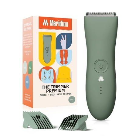 Meridian Premium Trimmer Smooth Bikini & Body Hair Electric Shaver for Women & Men, Sage