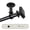 Black, variant on Pedestal Ceiling 1" Curtain Rod/ Room Divider 66-120 inch - Satin Nickel