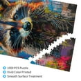 thumbnail image 3 of 1000 PCS Colorful Raccoon Graffiti Puzzles For Adults 1000 Pieces,Brain Challenge,Enjoy The Puzzle Solving Process,Featuring Beautiful And Colorful Illustrations,Depict A Colorful Raccoon,Wood Puzzle, 3 of 6