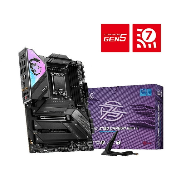 MSI MPG Z790 Carbon WiFi II Gaming Motherboard (Supports 12th/13th/14th Gen Intel Processors, LGA 1700, DDR5, PCIe 5.0, M.2, 2.5Gbps LAN, USB 3.2 Gen2, Wi-Fi 7, ATX)