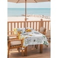 thumbnail image 2 of Outdoor Tablecloths with Umbrella Hole & Zipper, Eucalyptus Leaves Tablecloth Rectangle 60x84 Inch, Daisy Flower Spring Watercolor Country Floral Bee Waterproof Table Cloth, Patio/Pool Table Covers, 2 of 8