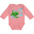 thumbnail image 3 of Inktastic Sea Turtle Swimming Boys or Girls Long Sleeve Baby Bodysuit, 3 of 5
