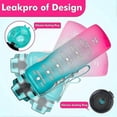 thumbnail image 4 of (Green1)Motivational water bottle with time marker,leakproof sports water bottle bpa free,fruit, 4 of 4