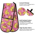 thumbnail image 4 of Dailycode Double Sided Oven Mitt with Loop Heat Resistant Kitchen Long Potholders 7" x 35" Duck with Sunglasses, 4 of 6