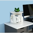 thumbnail image 3 of TOTEXX 1-Tier 360° Rotating Stackable Shelves Bookshelf Organizer (White), 3 of 3