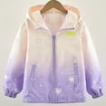 thumbnail image 6 of Delliss Girls' Fall Loose Stylish Comfy Breathable Jacket Gradient Hooded Zipper Jacket 3-15 Years, 6 of 6
