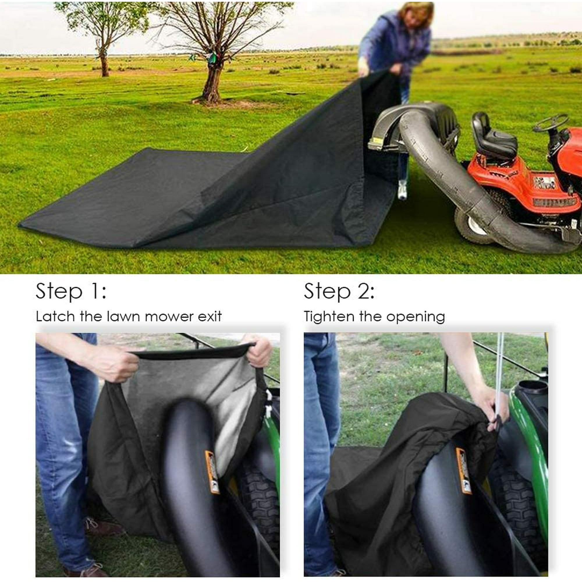 Lawn Tractor Leaf Bag Universal Fit Extra Large Reusable Leaves Waste Bag Easy Collect Leaf Cleaning Fits Most Garden Lawn Mower Heavy Duty Waterproof Double Layer Wear Resistant Material Walmart