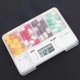 thumbnail image 1 of 4 Grid Pill Box Medicine Storage Box Electronic Timing Reminder Medicine Boxes Alarm Timer Pills Organizer Pill Drug Container, 1 of 1
