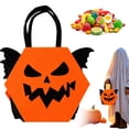 thumbnail image 4 of 4 PCS Halloween Tote Bags, Reusable Cartoon Goodie Bag for Halloween Trick or Treat Grocery Shopping Party Favors Goodie Bags, 4 of 5