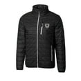 thumbnail image 2 of Men's Cutter & Buck Black Las Vegas Raiders Throwback Logo Big & Tall Rainier Eco Insulated Full-Zip Puffer Jacket, 2 of 3