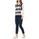 thumbnail image 2 of SUÉTER SIN MANGAS DE PATRÓN ARGYLE DE PANA A CUADROS PARA MUJER INSPIRAR CHIC AZUL M, 2 of 6
