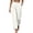 White05, variant on Karymi Sweatpants Women High Waist Pleated Wide Leg Suit Pants, Casual Business Trousers with Pockets, Cropped Ankle Pants with Button Hem Shorts for Women