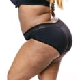 thumbnail image 2 of LUXURY & LAYLA Leak Proof Period Panties & Incontinence Underwear - Absorbent, Breathable, Moisture Wicking - Absorbs 3 Tampons Worth - Hipphugger Black, 2 of 13
