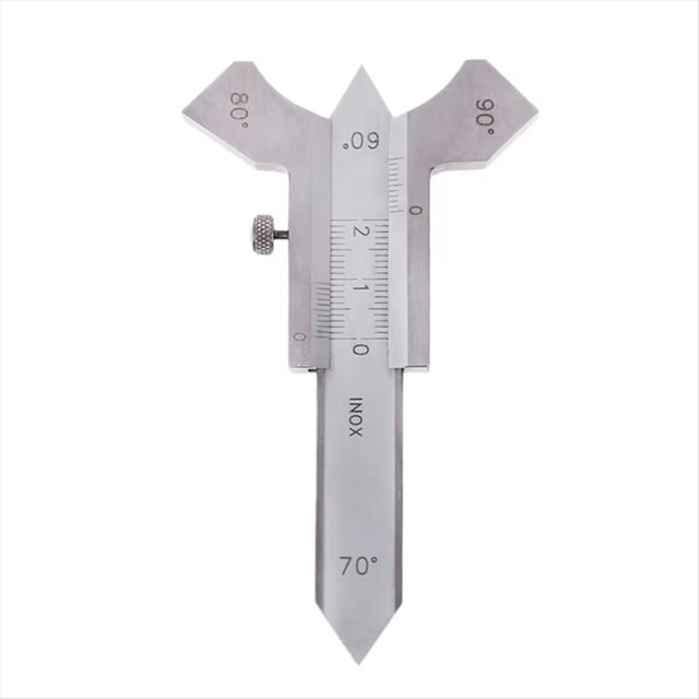 Medidor de Costura de Soldadura Portátil de 0 A 20 mm, Regla de Ángulo de Inspección de Espesor de Metal, Herramienta para Carpintería, Ángulos de 60, 70, 80 y 90 Grados.